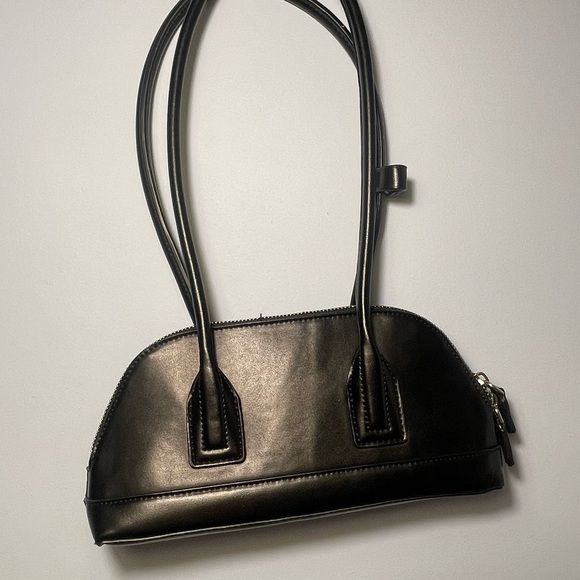 Zara Handbags - Zara Black Leather Shoulder Bag